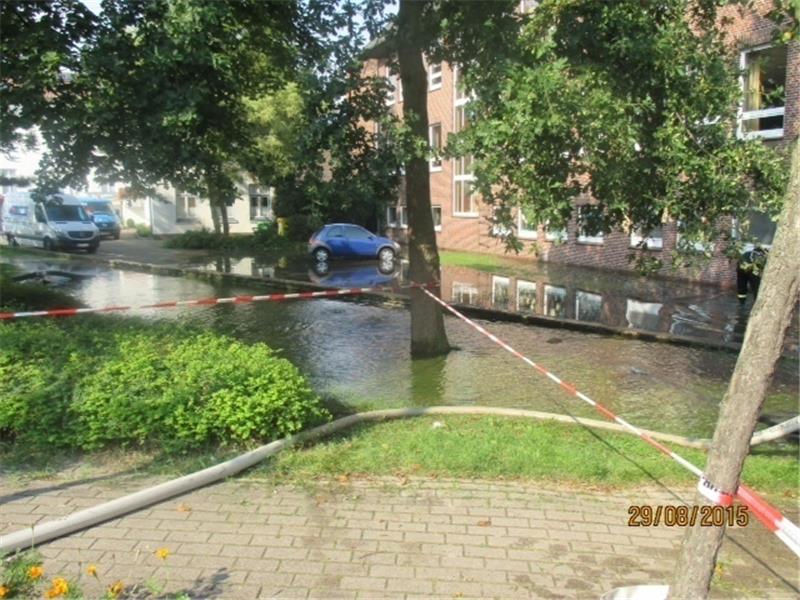 Wasserrohrbruch in Buxtehude