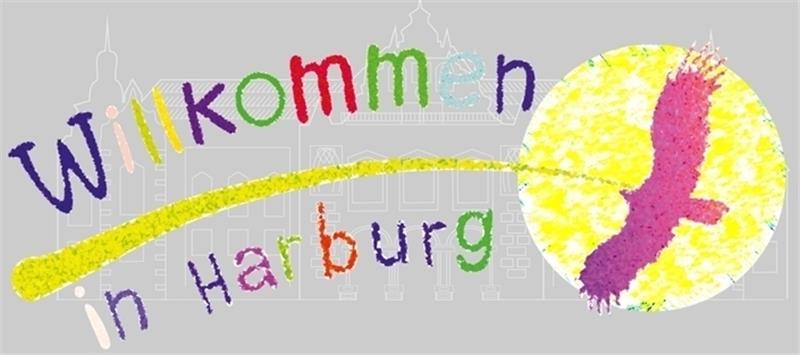 Bunt wie sein Logo: Das Willkommensbüro in Harburg ist eröffnet.