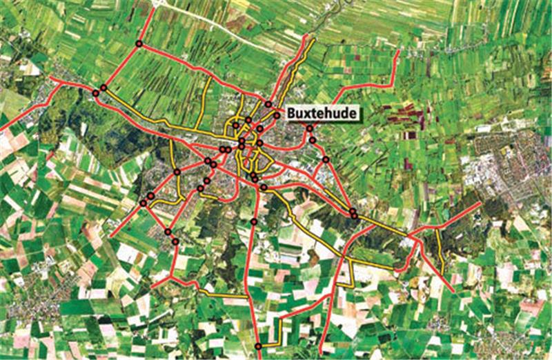 Das Radverkehrsnetz in Buxtehude umfasst nach Abschluss der Netzplanung eine Streckenlänge von zirka 60 km.