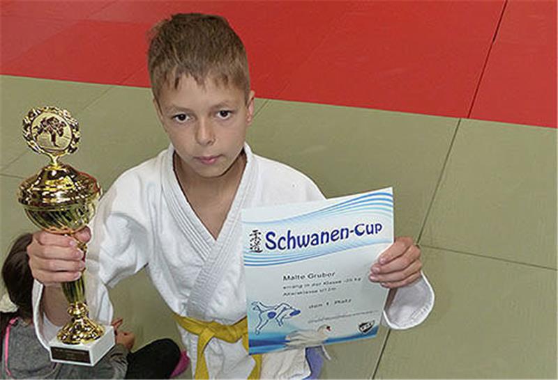 Gold für Malte Gruber: Der U 12-Judoka behält immer die Ruhe und ist schon sehr variantenreich.