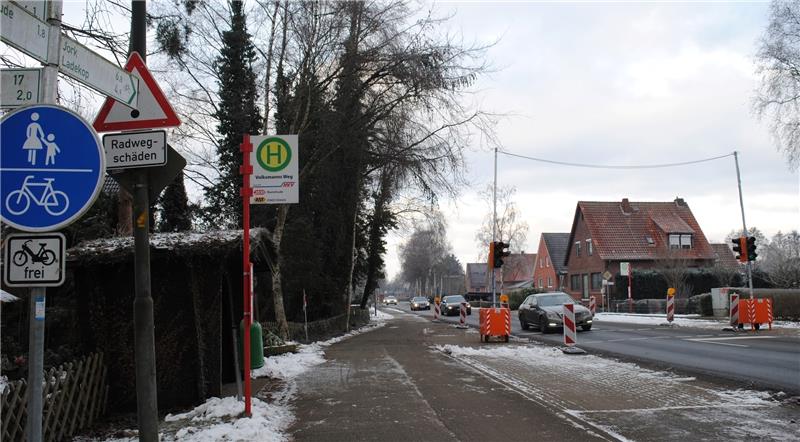Gute Nachrichten für Dammhausen: Der Fuß- und Radweg wird im Sommer 2017 saniert, hinzu kommen fünf barrierefreie Bushaltestellen. Foto Vasel