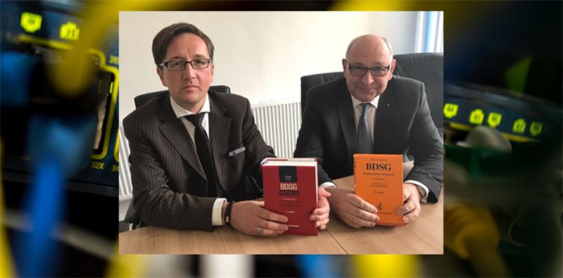 IHK-Justiziar Eike Thiel (links) und Holger Bartsch. Fotos Stephan/dpa