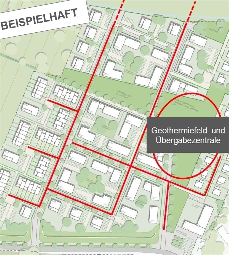Im Baugebiet „Giselbertstraße “ könnte wie bei Stackmann eine Geothermie-Anlage entstehen.