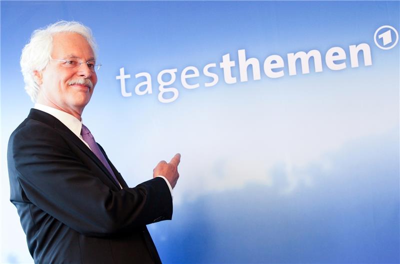 „Tagesthemen“-Moderator Thomas Roth verabschiedet sich in den Ruhestand. Foto Marks/dpa