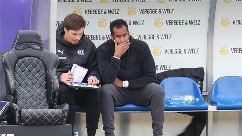  Daniel Thioune (r) und Merlin Polzin beim VfL Osnabrück. (Archivbild)