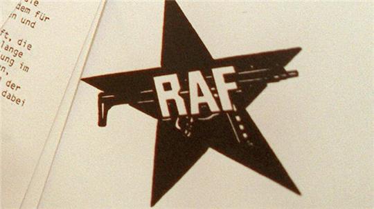  Ein Symbold der RAF auf einem Schreiben der Rote Armee Fraktion (RAF).
