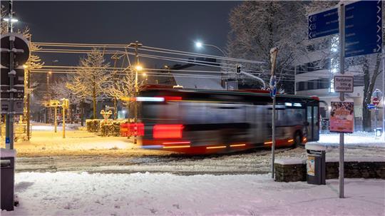  In der Nacht auf Rosenmontag kam in Hessen der Schnee zurück.