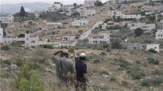  Israelische Siedler im Westjordanland. 