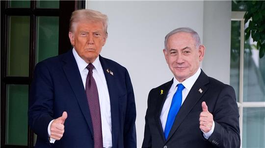  Israels Ministerpräsident Benjamin Netanjahu traf US-Präsident Donald Trump am Montag im Weißen Haus.