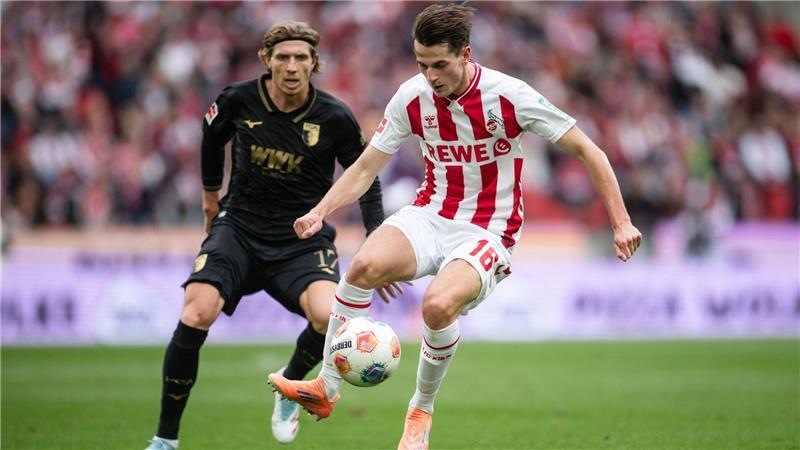 Joker El Mala sichert Köln Punkt gegen Augsburg Jakub Kaminski (r) hatte in der ersten Halbzeit die beste Chance für Köln.