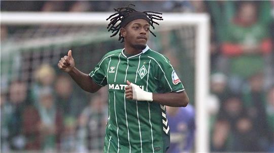  Samuel Mbangula brachte Werder gegen den FC St. Pauli früh in Führung,
