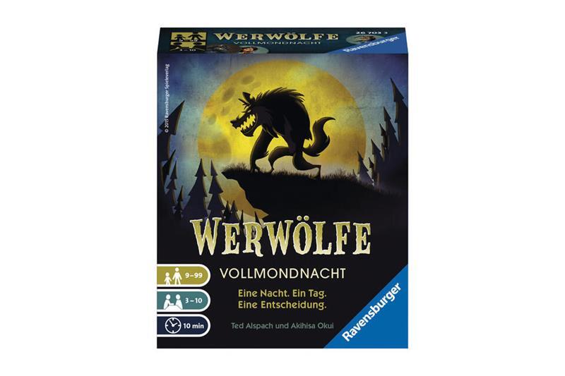 Schön gruseln – schaurige Spiele zu Halloween  „Werwölfe: Vollmondnacht“ spielen bis zu 10 Personen als Bewohner eines Dorfes gegen Wölfe - jede Gruppe gewinnt für sich.