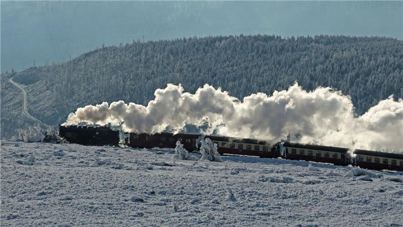  Winterlich zeigt sich der Brocken am ersten Weihnachtstag.