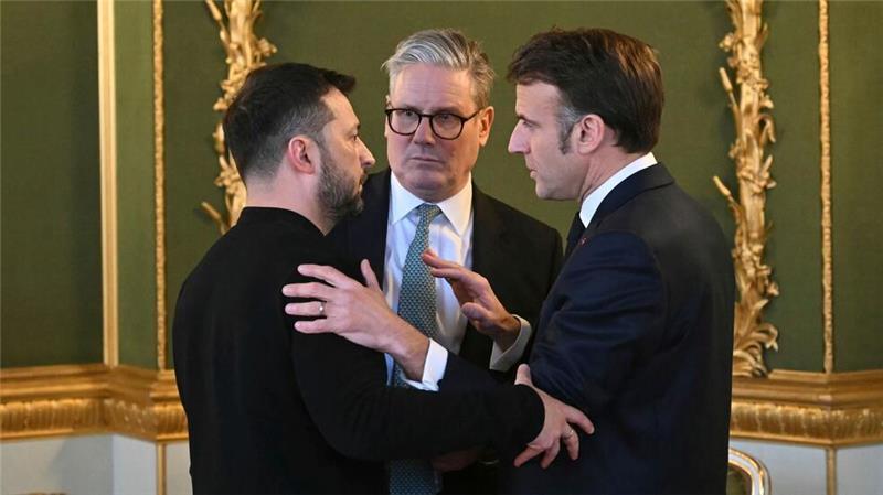  Wolodymyr Selenskyj (l) war herzlich emfpangen worden. 