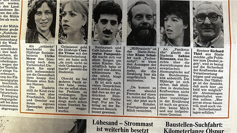 12. Mai 1986: Eine stillende Mutter ist in Sorge um den drei Monate alten Säugling, im Restaurant bleiben die Tische leer.
