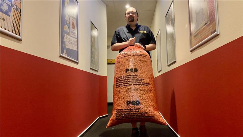 120 Liter Popcorn passen in die speziellen Frischhaltesäcke.