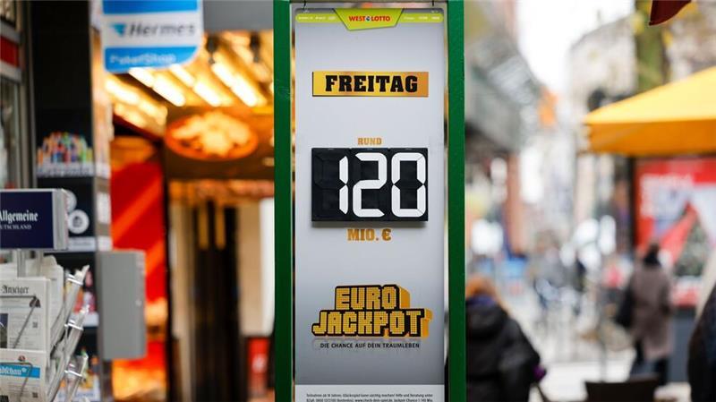 Zwei deutsche Gewinner teilen sich die 120 Millionen Euro 120 Millionen Euro waren im Eurojackpot zu vergeben - mehr ist nicht möglich. (Symbolbild)