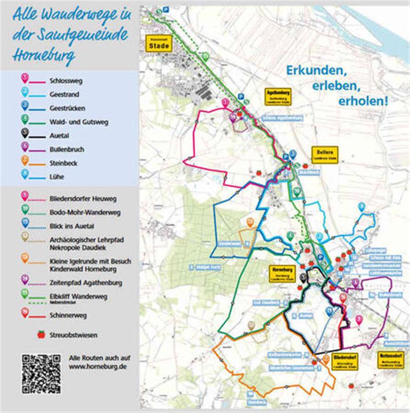 15 Wanderrouten bietetet die Samtgemeinde Horneburg.