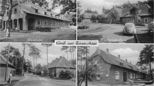1946 geben die Briten einen Teil der ehemaligen Munitionsanstalt in Zeven-Aspe frei, um dort ein Krankenhaus einzurichten. Die erste Abteilung nimmt im Herbst 1947 den Betrieb auf.