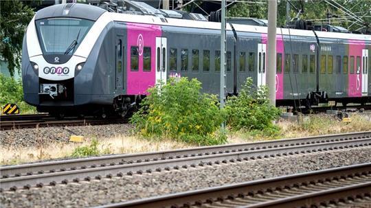 20 Männer setzten einen Regionalzug fest und besprühen ihn mit Graffiti. (Symbolbild)