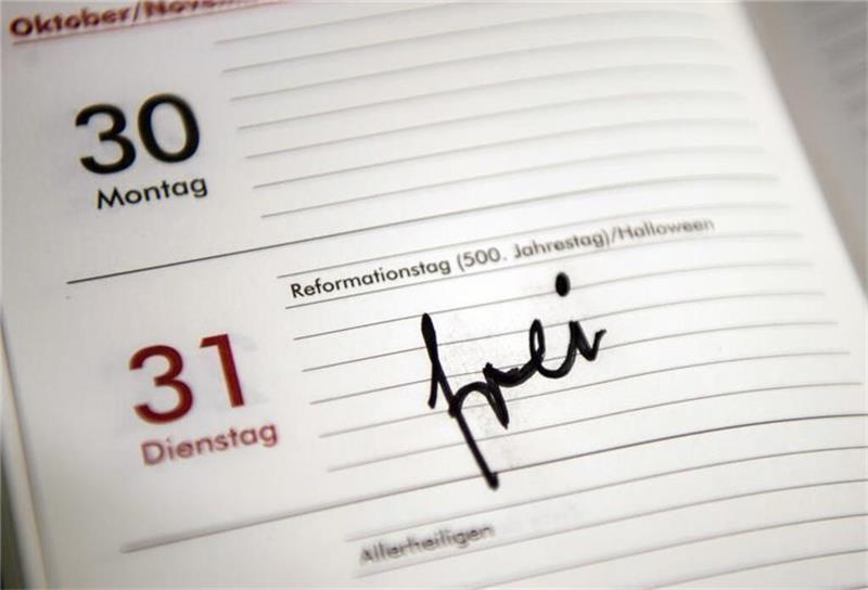 Bekommt Niedersachsen einen zusätzlichen Feiertag? 2018 war in Niedersachsen der Reformationstag, der 31. Oktober, als gesetzlicher Feiertag eingeführt worden. Nun soll ein weiterer neu dazukommen. Foto: dpa