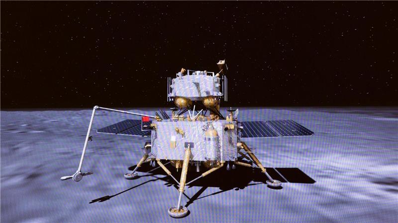 Sind 2026 erstmals wieder Menschen am Mond? 2026 soll mit der Mission „Chang’e 7“ zunächst wieder eine Sonde auf dem Mond landen - wie hier bei „Chang’e 6“. (Archivbild)