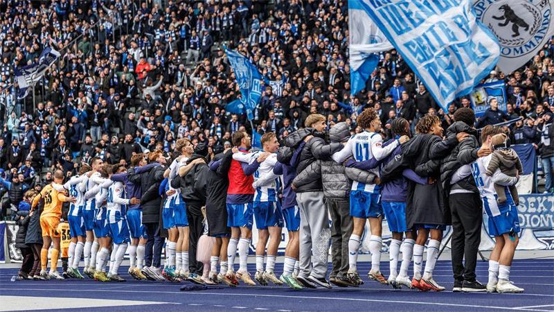 25 Punkte aus neun Spielen: Hertha steht souverän an der Spitze.