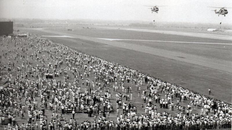70.000 Besucher - so viel wie nie zuvor - wurden beim Flugtag im Jahr 1984 gezählt. Fotos: MFG 3
