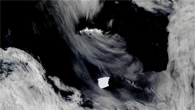 Einst größter Eisberg der Welt wohl bald verschwunden A23a Anfang des Jahres, als er auf die Insel Südgeorgien zusteuerte.