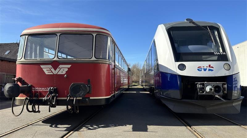 Reaktivierung: Das plant die EVB entlang der Strecke Ab 2028 soll nicht mehr nur der Moorexpress (links) zwischen Bremervörde und Stade verkehren.