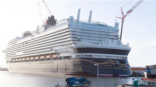 Abfahrt in Sicht: „Disney Adventure“ in Bremerhaven.