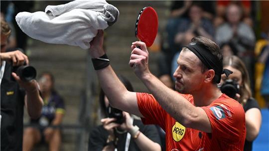 Abschied vom Tischtennis: Timo Boll nach dem letzten Spiel seiner Karriere.