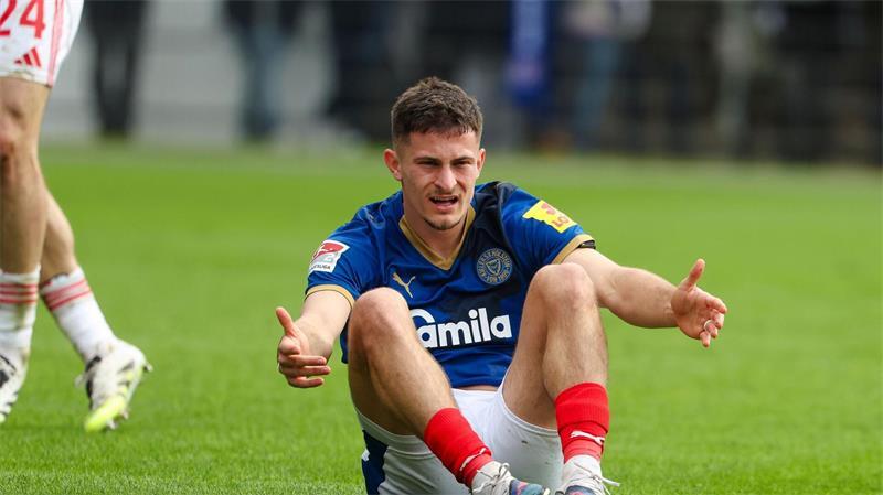 Adrian Kapralik erzielte einen Treffer für Holstein Kiel. (Archivbild)