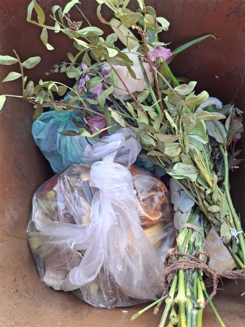 Biomüll-Kontrolle in Stade: Diese Tonnen wurden nicht geleert Ärgernis 3: Plastiktüten im Biomüll sind mehr als frech - gefunden im Mühlenweg in Stade-Bützfleth.