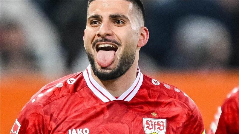 Ätsch: Deniz Undav jubelt nach seinem zweiten Tor zum 4:1.