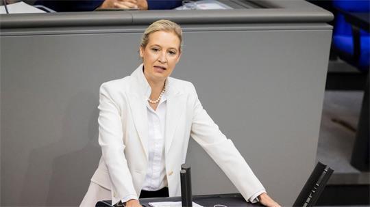 AfD-Chefin Alice Weidel wirft der Bundesregierung vor, das Land in die Staatspleite zu treiben.