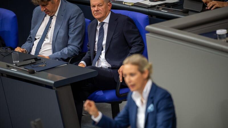AfD-Co-Fraktionschefin Alice Weidel nannte Scholz einen „Kanzler des Niedergangs“