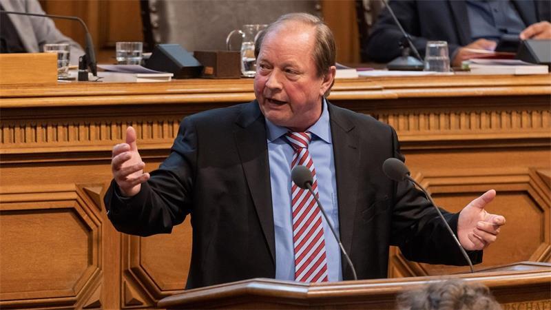 AfD-Fraktionschef Dirk Nockemann nennt SPD und CDU in der Hamburgischen Bürgerschaft eine „politische Resterampe“. (Archivbild)