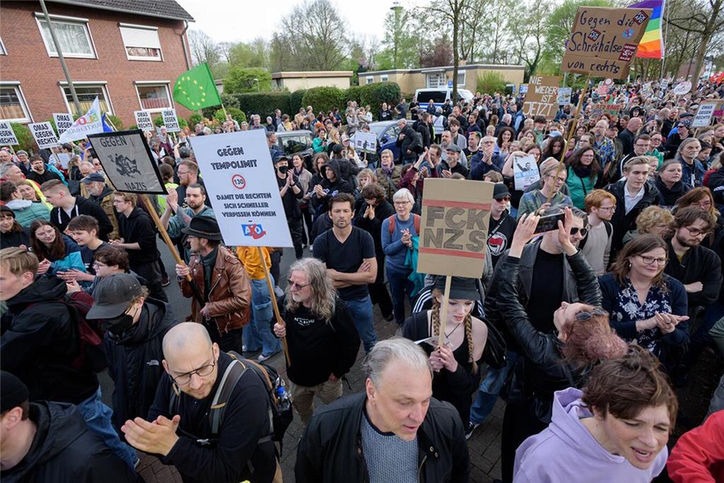 AfD-Gegendemonstration in Buxtehude.