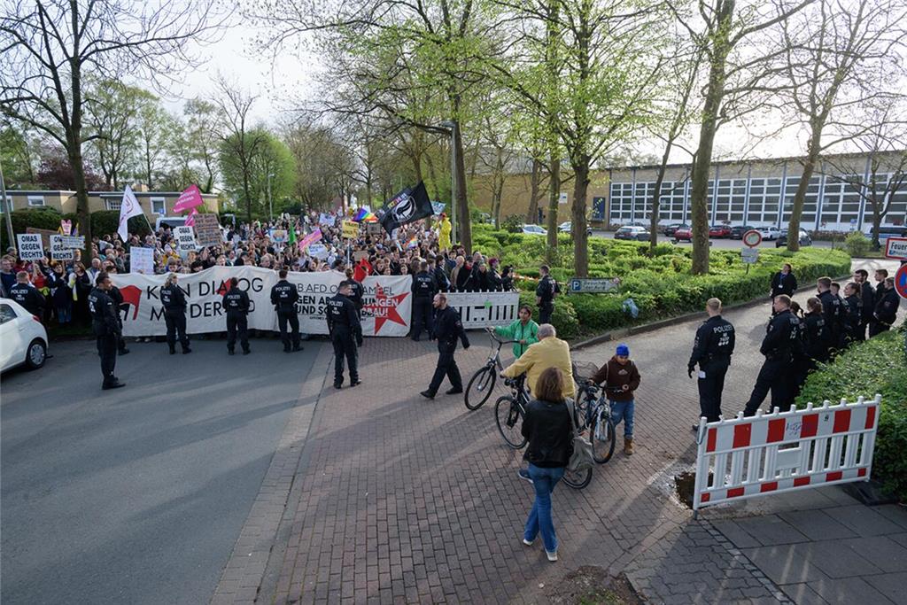 AfD-Gegendemonstration in Buxtehude.