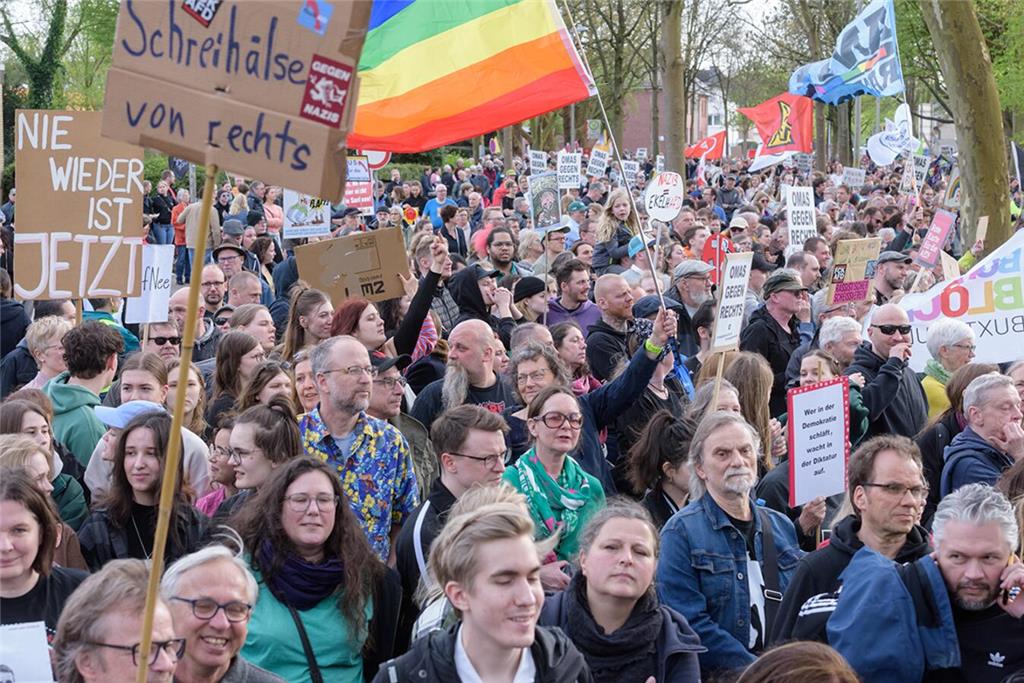 AfD-Gegendemonstration in Buxtehude
