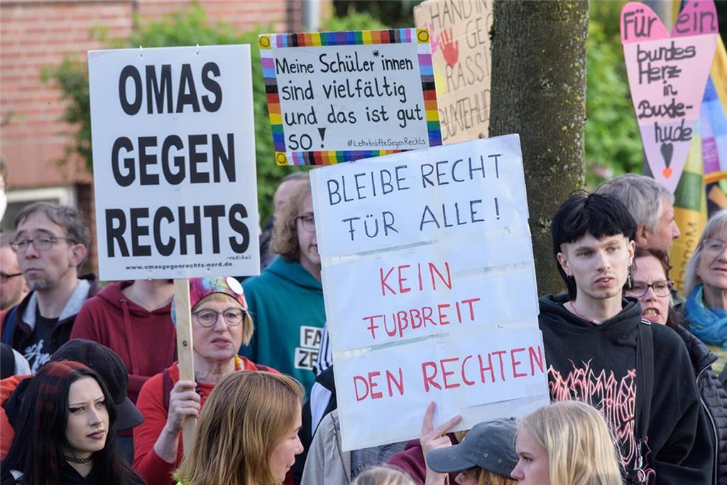 AfD-Gegendemonstration in Buxtehude