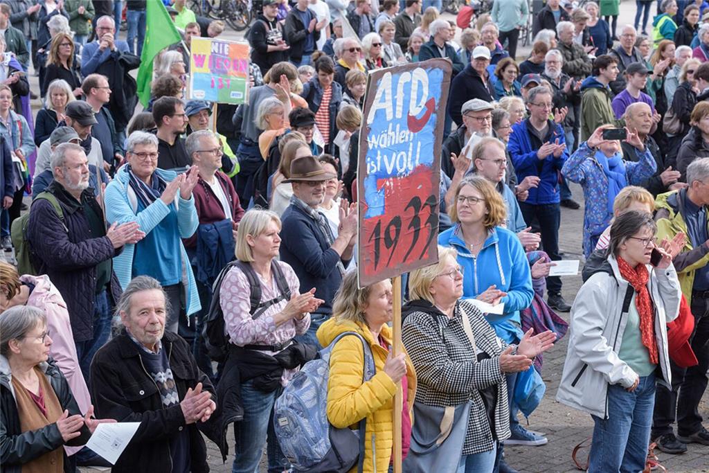 AfD-Gegendemonstration in Buxtehude