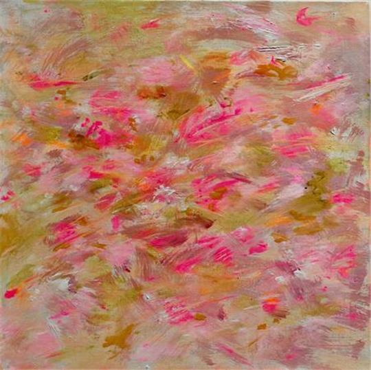 Aggressiver Frühlingssturm mit zarten Blüten: Beatrice Dettmann präsentiert „F.- Sturm 2“ von 2024.