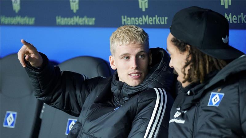 Albert Grönbaek (l.) ist zurück im Mannschaftstraining des HSV.