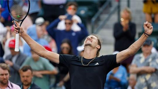 Alexander Zverev hat beim Turnier in Indian Wells das Viertelfinale erreicht.