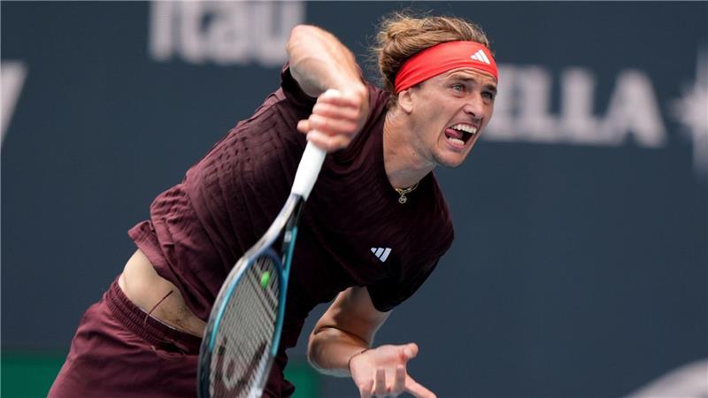 Alexander Zverev in Miami im Achtelfinale Alexander Zverev hat in Miami auch sein zweites Spiel gewonnen.
