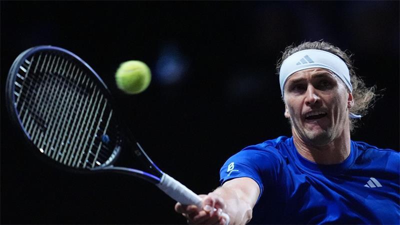 Alexander Zverev in Aktion beim Laver Cup.