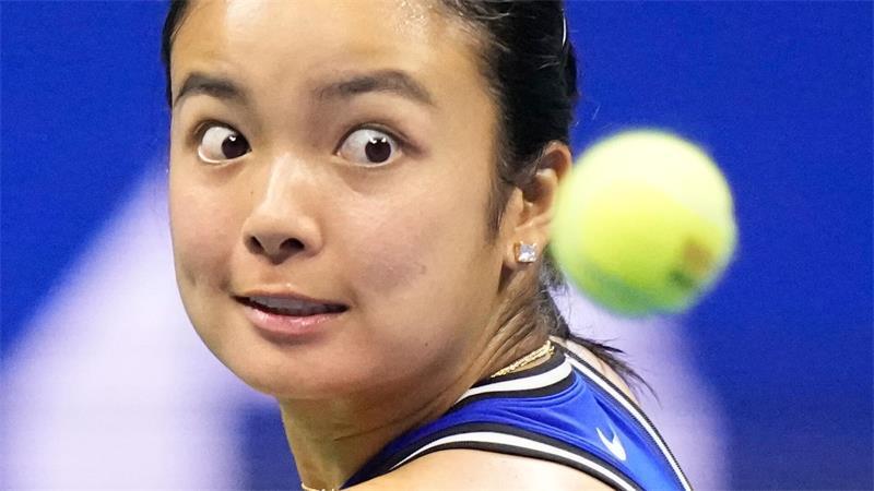 Alexandra Ealain aus den Philippinen spielt bei den US Open.
