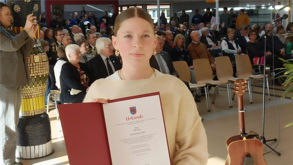 Als Erste gewürdigt: Lilli Frey ist unter anderem Spielerin in der A-Jugendmanns...